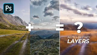 how to auto blend layers in photoshop | photoshop tutorial