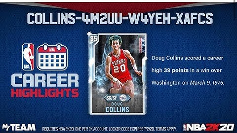 Career highlights locker code for Doug Collins!!!