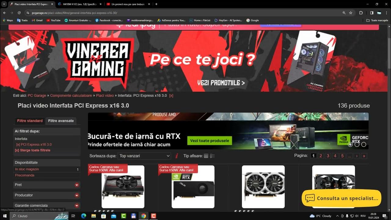 Build pc gaming de buget. o cerere. YouTube