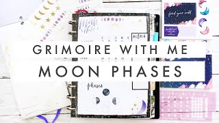 Grimoire With Me // 2020 Moon Phase Page in my Happy Grimoire - Happy Planner Bullet Journal