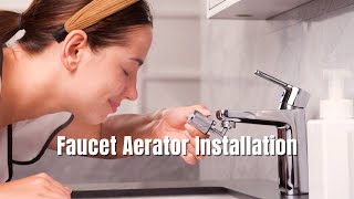 How to Install Hibbent 720° Swivel Face Spa Faucet Aerator | Skincare with Soft Face Washing