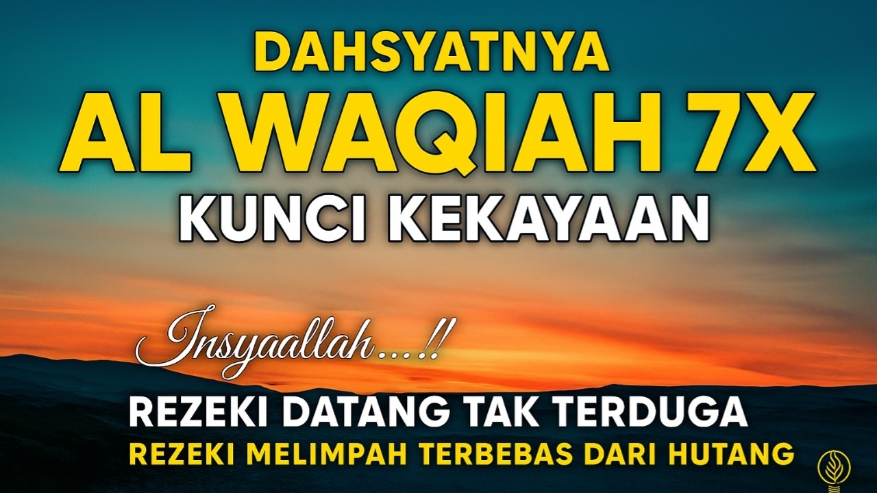 DZIKIR PAGI PEMBUKA REZEKI SURAH AL WAQIAH | AMALAN UNTUK MENDAPAT BERKAH REZEKI