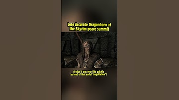 Lore Accurate Dragonborn at the Skyrim peace summit! #skyrim
