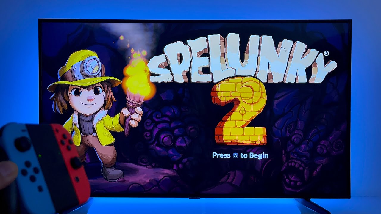 Spelunky 2 | Nintendo Switch dock mode gameplay | 4K TV