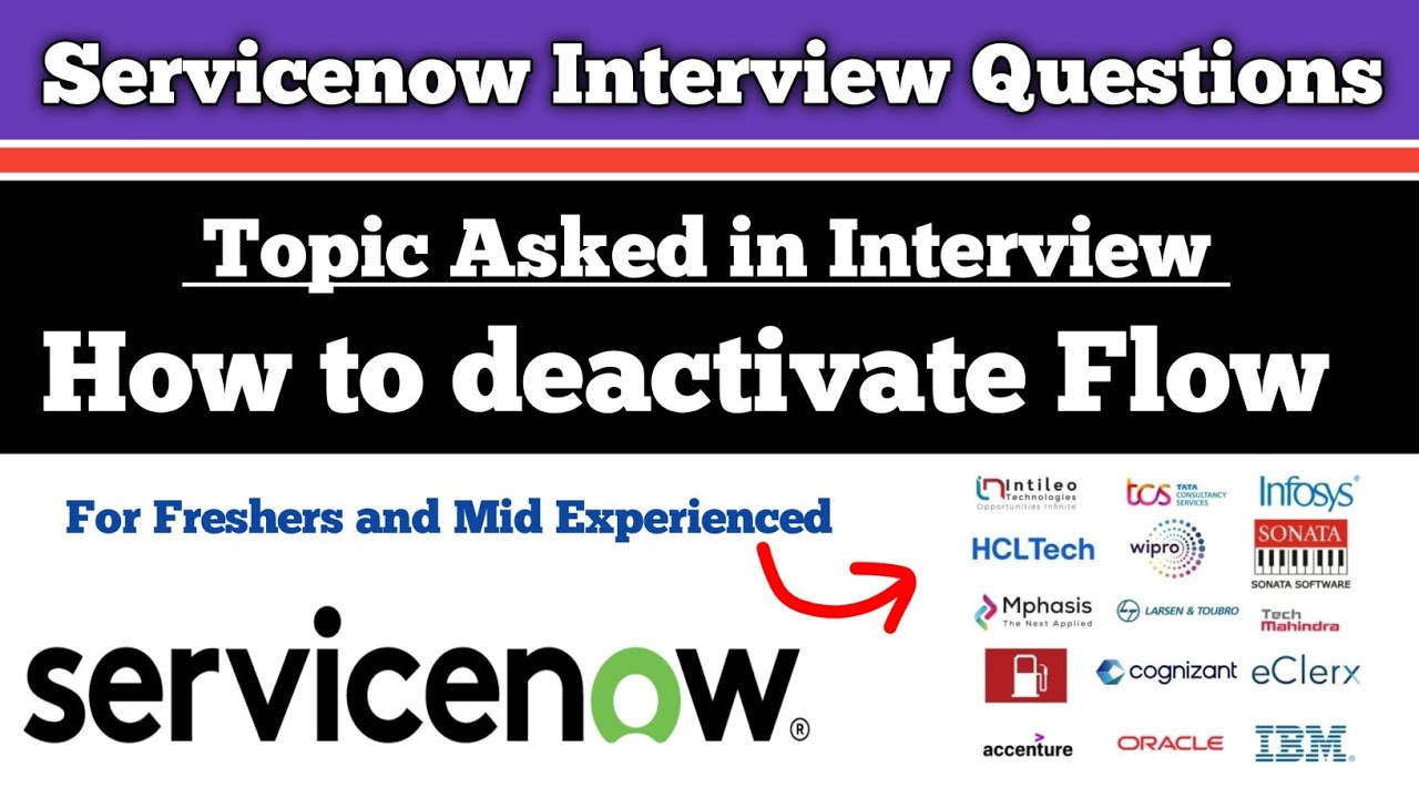 How to deactivate flow in servicenow platform / Flows design in service ...