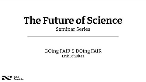 FSS #3 GOing FAIR and DOing FAIR with Erik Schultes