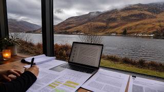 14+ HOUR STUDY WITH ME on A RAINY DAY 🎓  Scottish Highlands | Pomodoro | Deep Work Mode | No Music