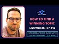 Grad clinic 16 how to find a winning topic