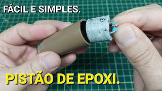 COMO FAZER UM PISTÃO STIRLING DE MASSA EPOXI. HOW TO MAKE AN EPOXY MOUNT PISTON.