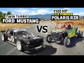 World's Fastest 1100hp 2JZ Polaris RZR vs Ken Block's AWD 1400hp Mustang // Hoonicorn vs The World 2