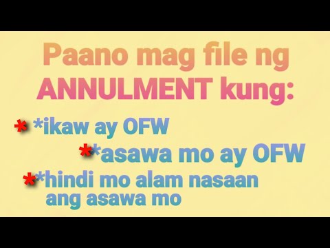 HOW TO FILE ANNULMNENT IN PHILIPPINES WHILE ABROAD? #ofw  #familycode #annulmentinthephilippines