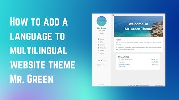 How to add a language to multilingual website theme Mr. Green
