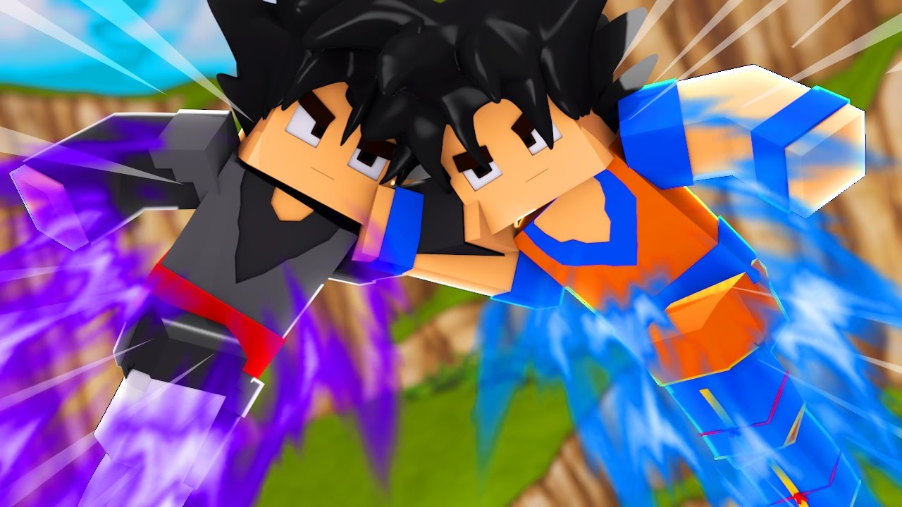 Dragon Block C, GOKU SSJ5 DARK vs Super Saiyajin 5! Minecraft