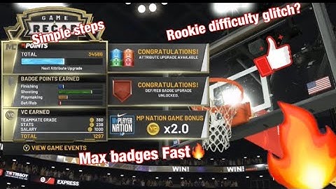 NBA 2K20 NEW BADGE GLITCH ROOKIE DIFFICULTY