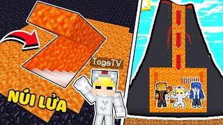 TÔ GÀ THỬ THÁCH 24H XÂY CĂN HẦM BÍ MẬT BÊN TRONG NÚI LỬA TRONG MINECRAFT*XÂY HẦM BÍ MẬT LAVA