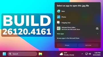 New Windows 11 Build 26120.4161 – New Open With Dialog, New Windows Backup and Fixes (Beta)
