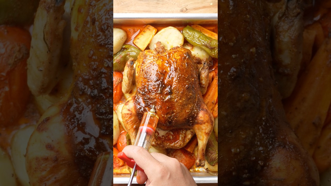 ⁣فرخة مشوية لذيذة مأخدتش عشر دقائق إعداد! دا ايه الحلاوة دي! #وصفات_وجدي