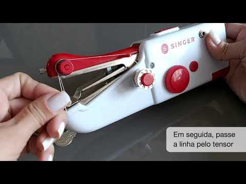 Singer-Mini máquina de coser de mano portátil, conjunto doméstico