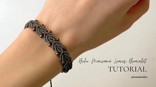 Macramé Leaf Bracelet Tutorial | DIY Boho Leaves