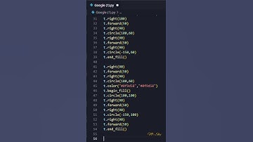 Create a Google Logo in Python | python turtle graphics | #shorts #programming #python