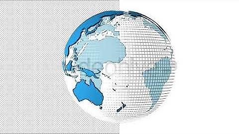Cartoon Spinning Earth Globe - motion graphics video