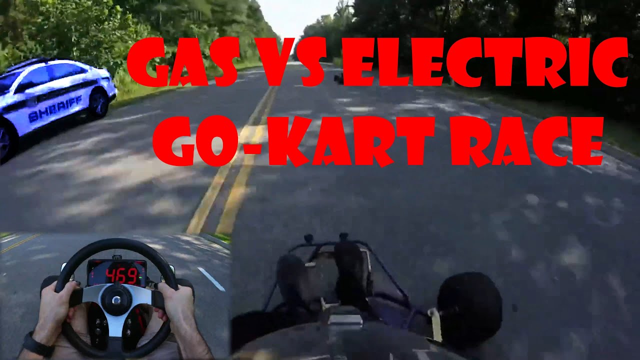 Race Zach Warne's 212cc Stage 5 Gas Engine GoKart vs My Electric