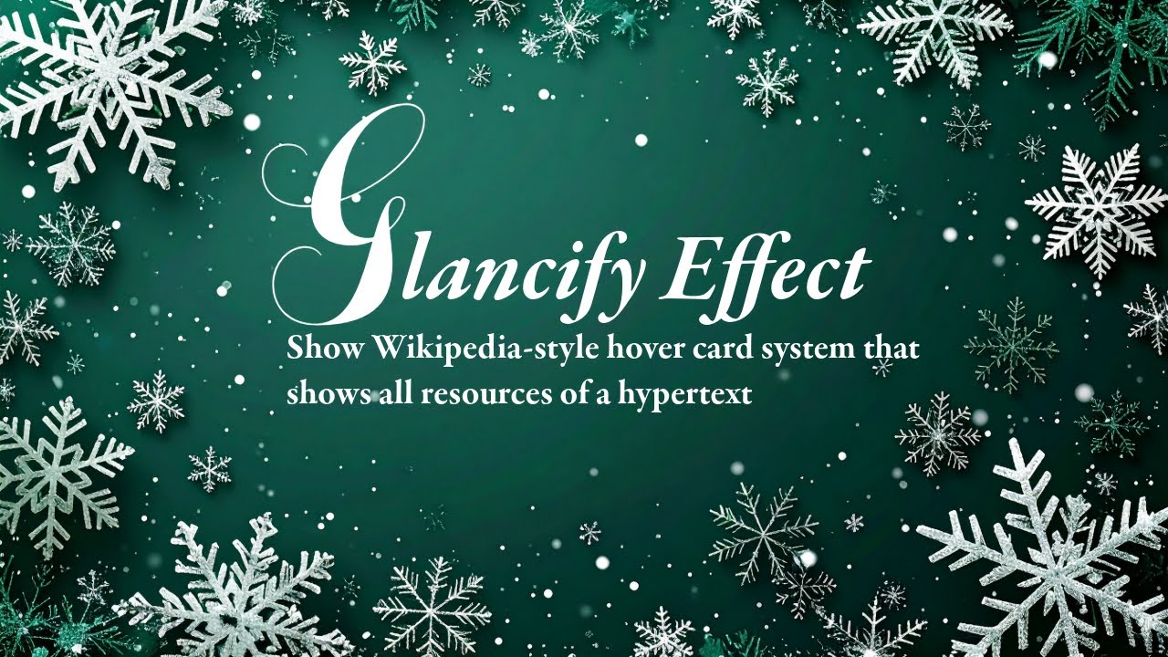 Glancify Show all resources of a hypertext