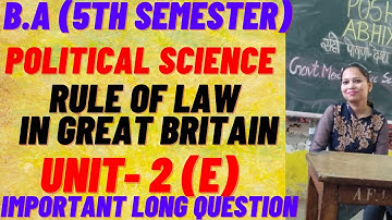 Political science (5th semester) || RULE OF LAW || written notes (unit-2)E #pu #rightguidance