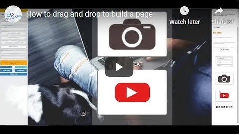 How to drag and drop to build a page
