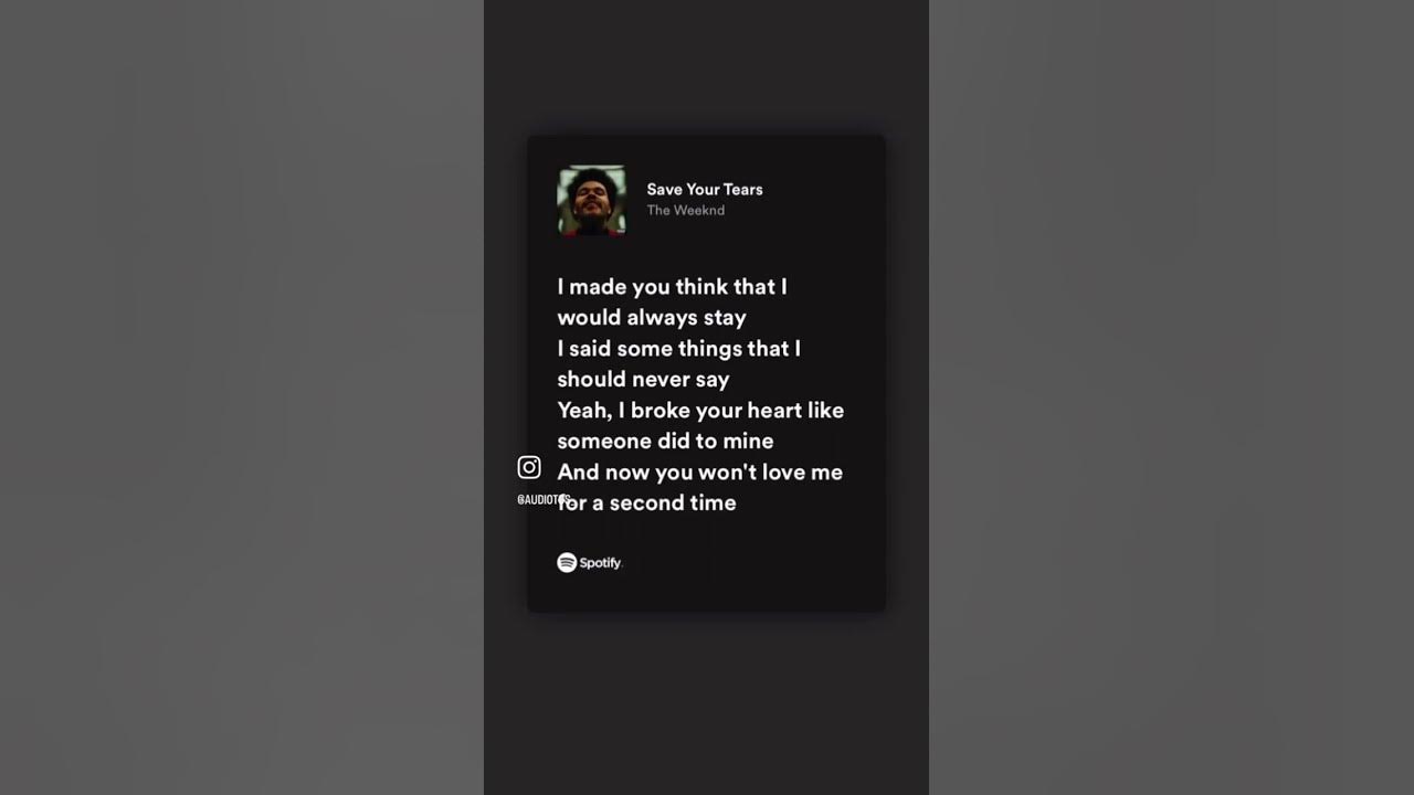The Weeknd- Save Your Tears