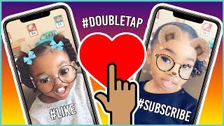 Snapchat filters Make Our Faces Funny On Daddy's iPhone | Pretend Play