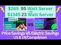 Server Wattage Performance. Price Savings vs Electric Savings!