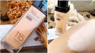 Maybelline Fit me Matte Poreless Foundation 115 IVORY Review #maybellinefoundation