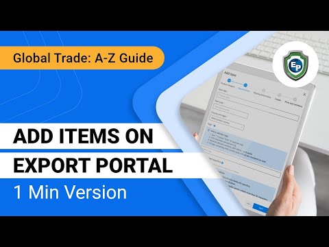 A Guide to Adding Items on Export Portal