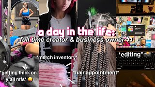 vlog: a day in my life | hair appt, checking MERCH inventory, workout w/ us, etc. 💗