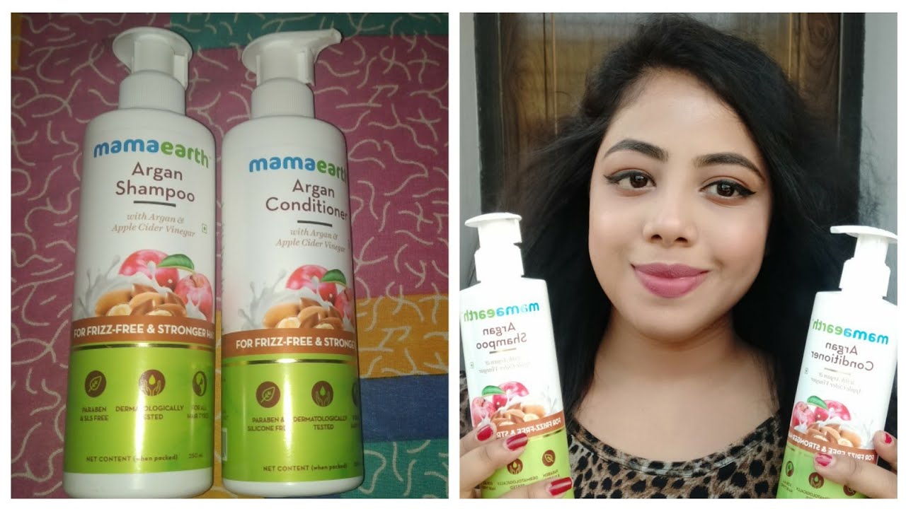 *New*Mamaearth Argan hair shampoo & conditioner with apple cider