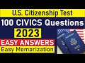 2023 USCIS Official 100 Civics Test Questions & Answers | Easy to Memorize | US Citizenship Test