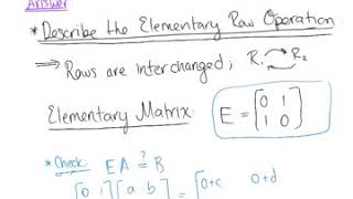Elementary Matrices (Example 1)