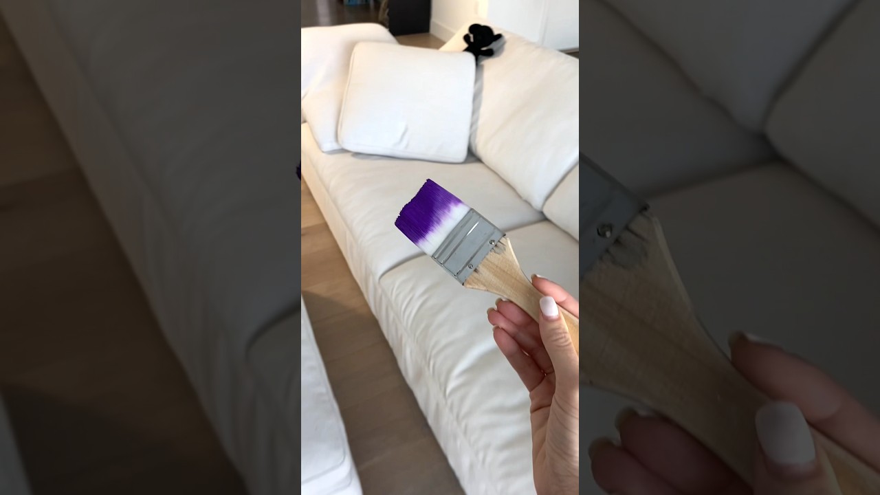 Staining my white couch with purple paint!! How to remove paint stains