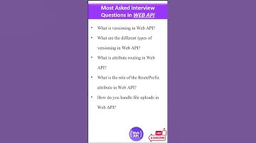 Top 5 Most Asked Web API Interview Questions #webapi