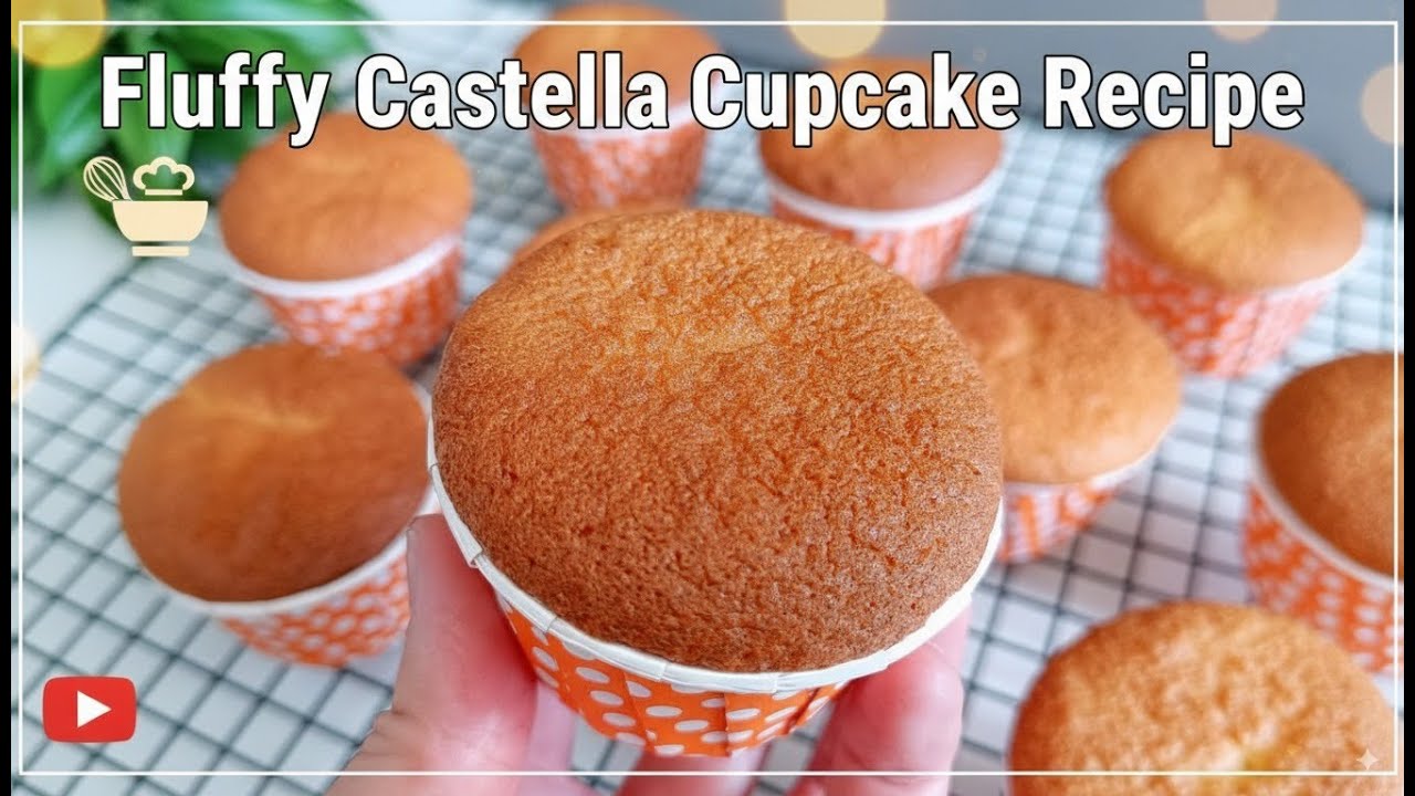 Fluffy Castella Cupcake Recipe | Japanese Sponge Cake That Melts in Your Mouth
