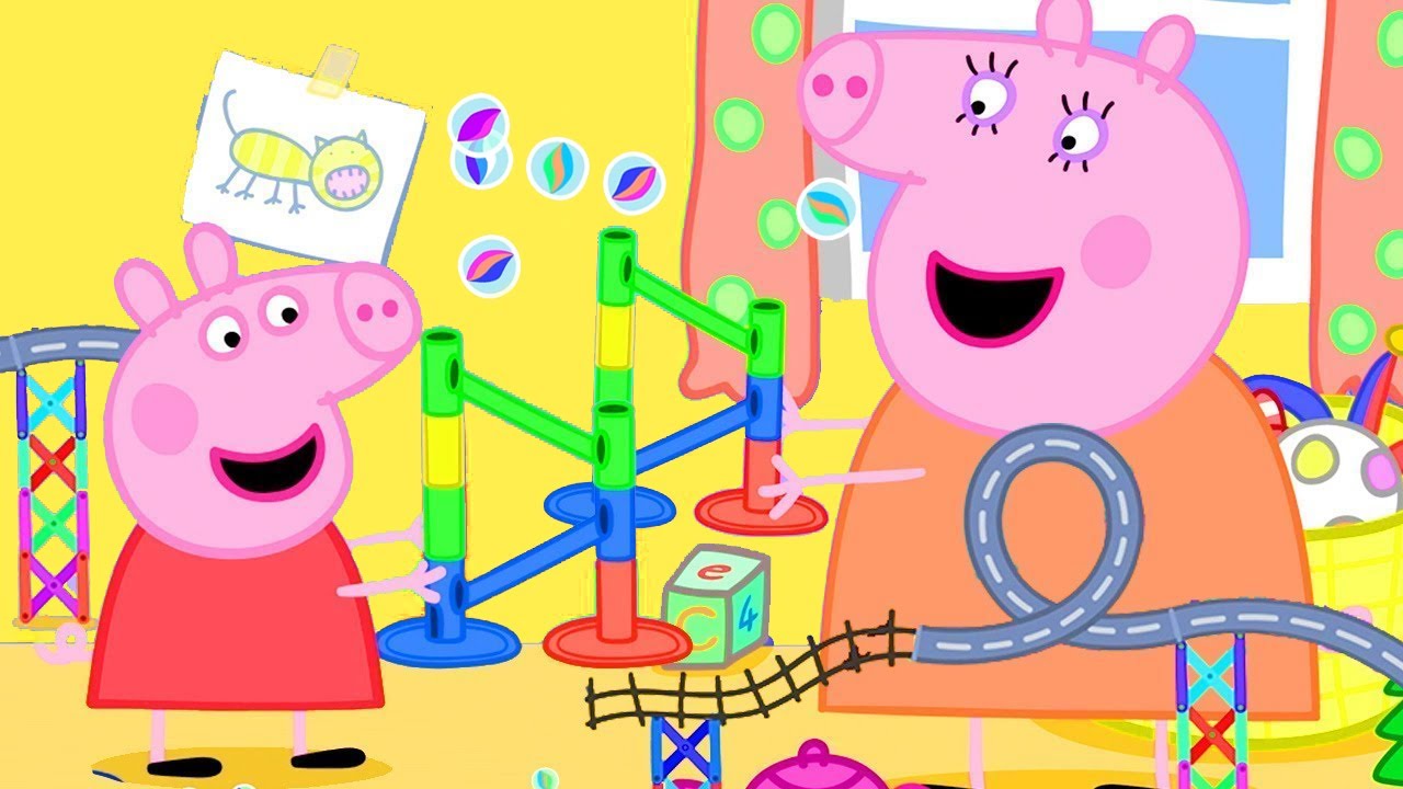 Peppa Pig Official Channel  Let's Play Marble Run with Peppa Pig 