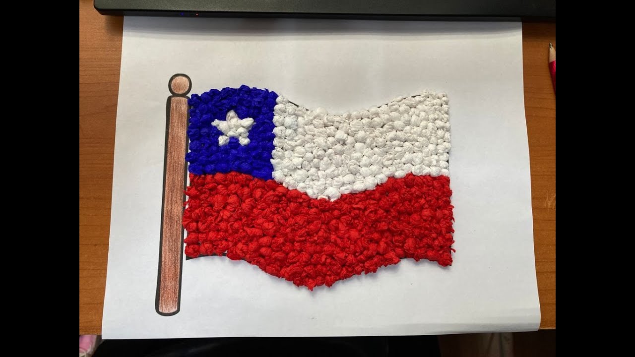 Tutorial Bandera Chilena con papel crepé - YouTube