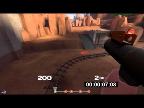TF2 - Badwater - Rocket jumping from spawn to spawn in 10.06 seconds