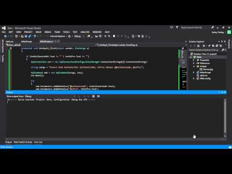 ASP.NET Uygulamalı Örnek Website - Video 2