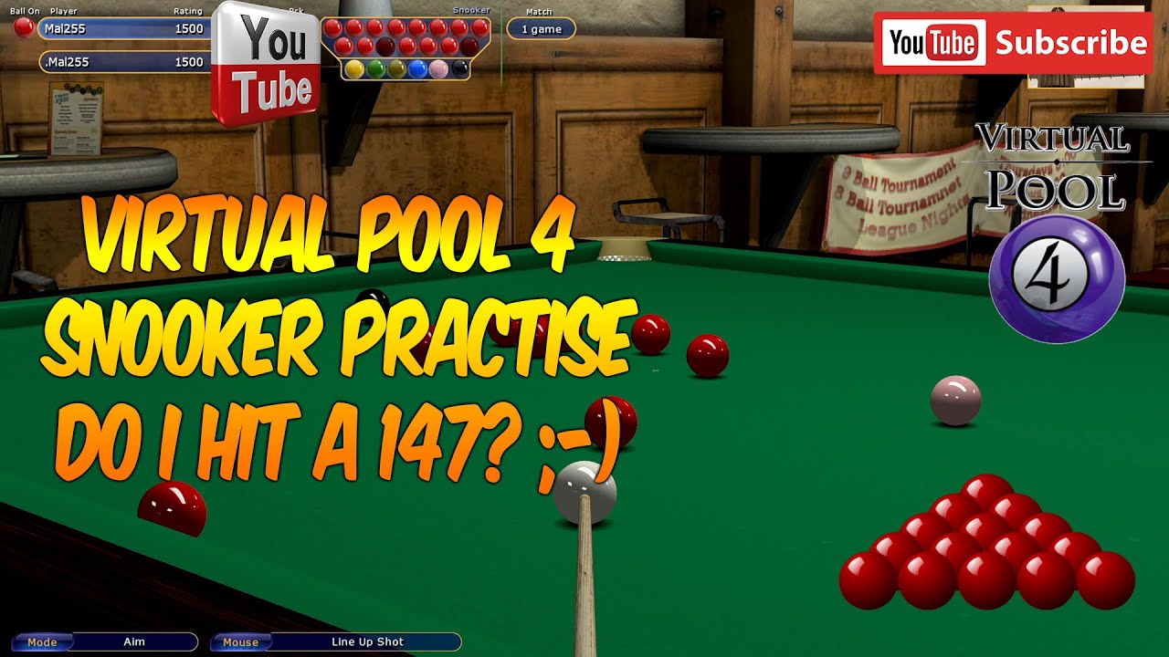 Virtual Pool 4 Snooker Practise Do I hit a 147? -D