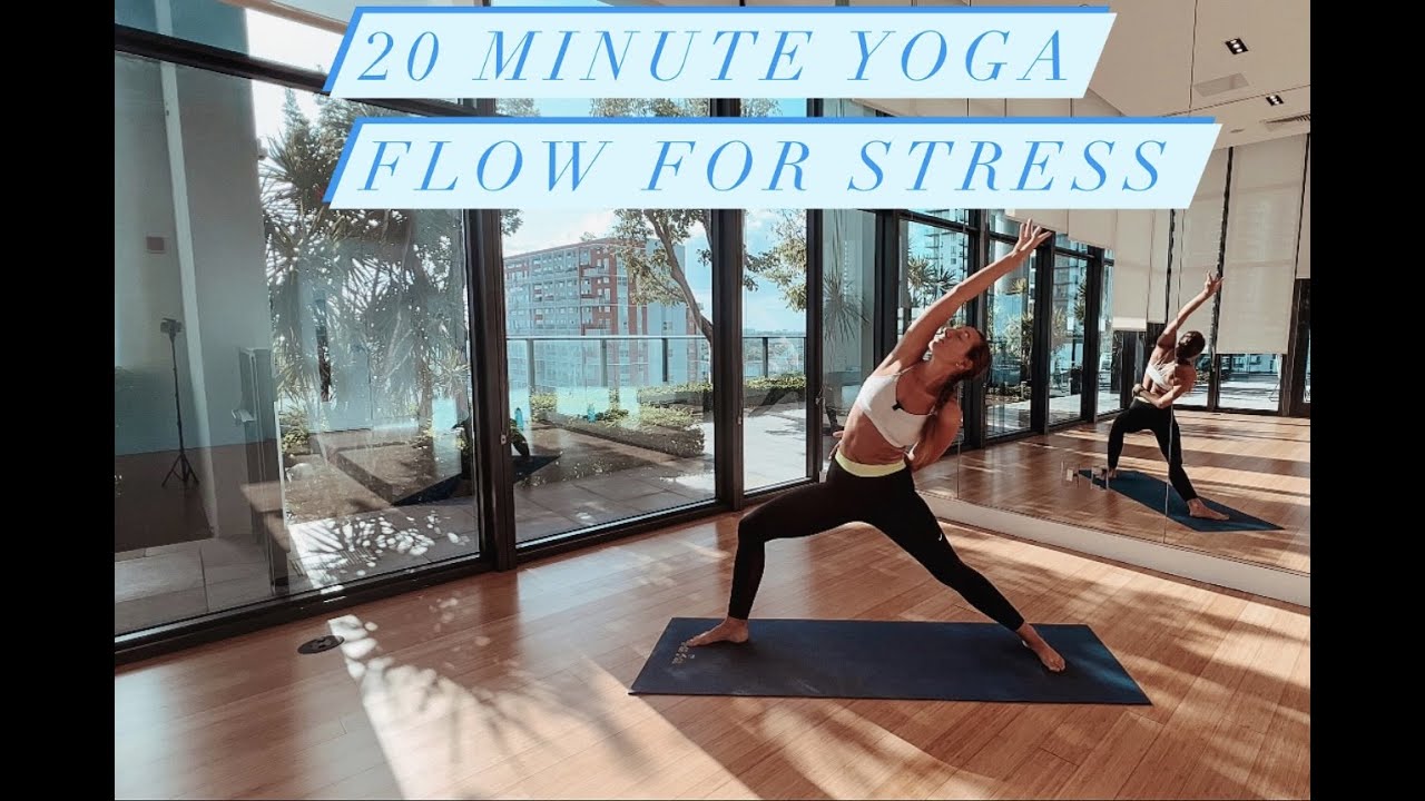 20 Min Yoga flow to relieve stress. - YouTube
