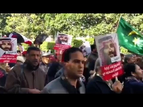 Protests In Tunisia Over Saudi Crown Prince
