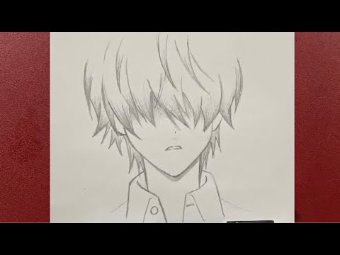 Easy anime drawing | how to draw sad boy using a pencil step-by-step -  YouTube