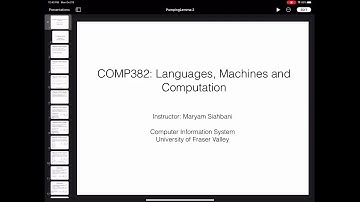 COMP382 - Theory of Automata - Pumping Lemma for Regular Languages